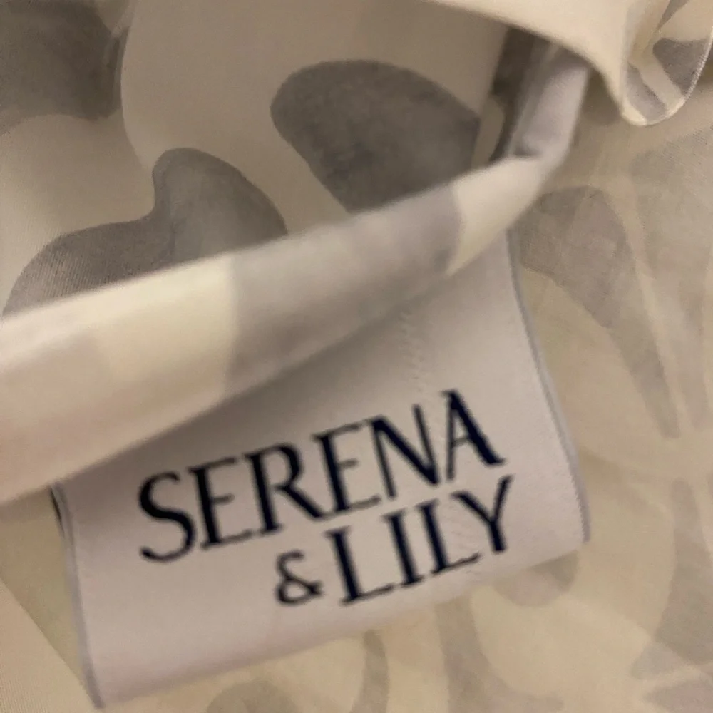 Serena & Lily White and Light Gray Wentworth Duvet Cover